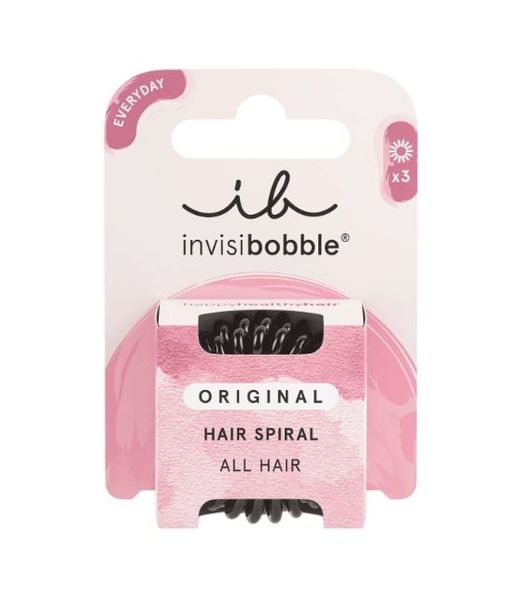 Резинка-браслет 3шт invisibobble True Black Черный, Сентитическая смола 6204670 Германия 6204670 фото