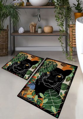 Набір килимків для ванної кімнати Chilai Home Schwarz 60*100+50*60 110024218 110024218 фото