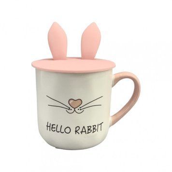 Чашка с крышкой "Hello rabbit" 400мл Керамика 6201441 Китай 6201441 фото