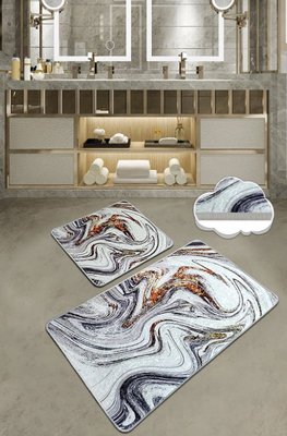 Набір килимків для ванної кімнати Chilai Home BLUR 60*100+50*60  110024168 110024168 фото