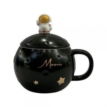 Чашка с крышкой и ложкой "Moon" 400мл Керамика 6201440 Китай 6201440 фото
