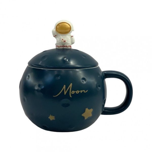 Чашка с крышкой и ложкой "Moon" 400мл Керамика 6201440 Китай 6201440 фото