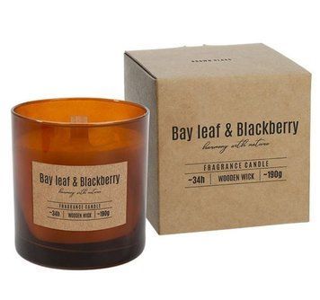 Аромасвічка з дерев'яним гнотом Bay Leaf & Blackberry 300гр/40 годин Соєвий віск  Польща 6202428 фото
