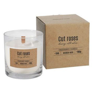 Аромасвічка з дерев'яним гнотом Cut Roses 190гр/34 годин Соєвий віск 6202424 Польща 6202424 фото