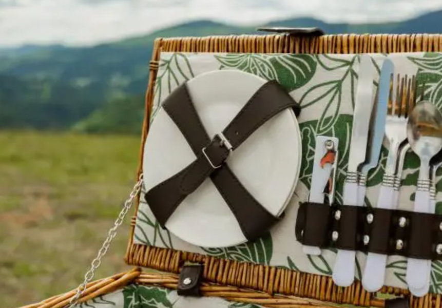 Корзина для пикника на 2 человека 38*26*18 см LU010 фото