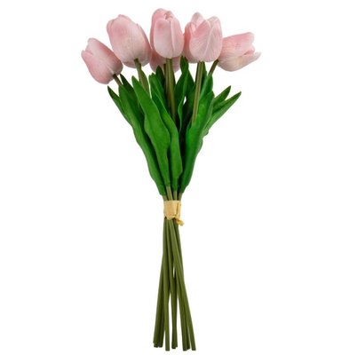 Букет тюльпанів "Весняна мелодія" 34 см Рожевий Латекс 6204460 Китай 6204460 фото