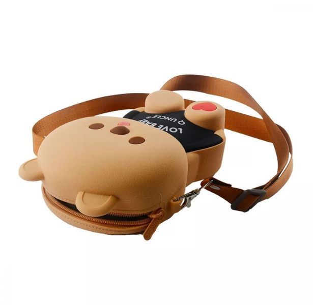 Сумка на плечо Bear Love 12,5х15х5 Коричневый Силикон з текстурной кожей 6203854 Китай 6203854 фото