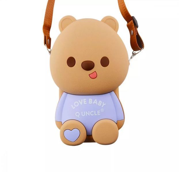 Сумка на плечо Bear Love 12,5х15х5 Коричневый Силикон з текстурной кожей 6203854 Китай 6203854 фото
