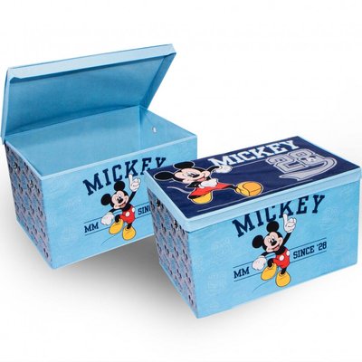 Корзина для игрушек Микки Маус 55х37х33см Голубой Флизелин 6203088 Disney 6203088 фото