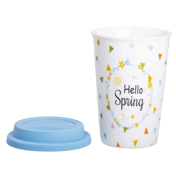Стакан із силіконовою кришкою 420 мл hello spring 6206457 фото