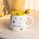 Чашка керамічна Bee 450 мл з кришкою та ложкою, honey bee 11000120 фото 2