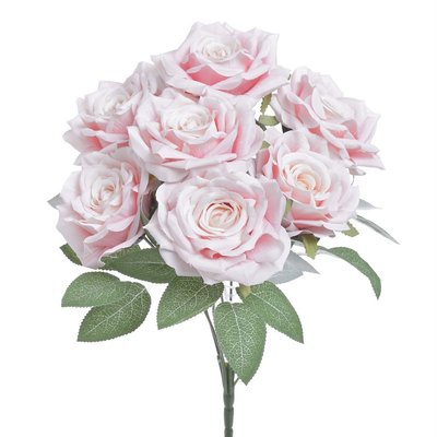 Букет Троянд 7шт - 30см Рожевий Тканина, пластик 6201547 Польща 6201547 фото