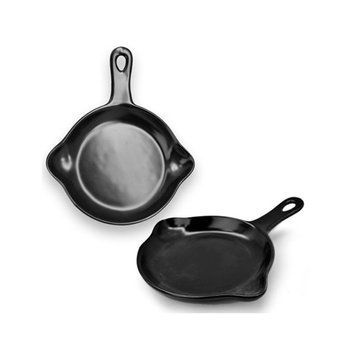 Блюдо Горячая сковородка (20,7х16,5х2,5см) Черный Фарфор 6201423 Китай 6201423 фото