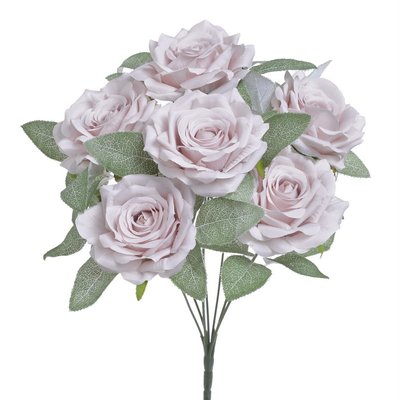 Букет Троянд 7шт - 30см Світло-рожевий Тканина, пластик 6201546 Польща 6201546 фото