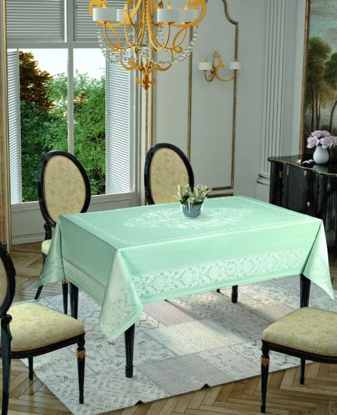 Скатертина Tropik home Damask Mint 150х220 14003359 14003359 фото