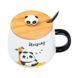 Чашка керамічна Panda 450 мл з кришкою та ложкою, sleeping 6206466 фото 2