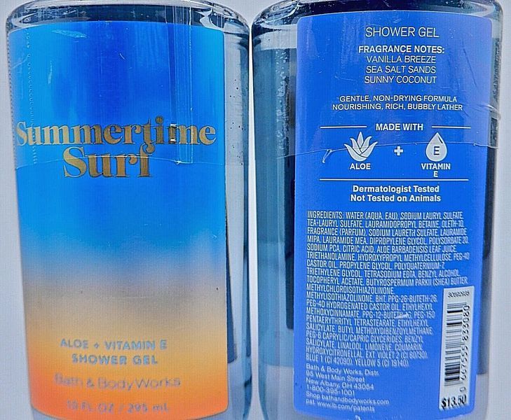 Гель для душа Summertime Surf 295мл 6202065 Bath&Body USA 6202065 фото