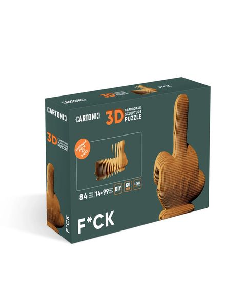 Статуэтка 3D-пазл F*ck 18х10х10см Бежевый Эко-картон 6203231 Украина 6203231 фото