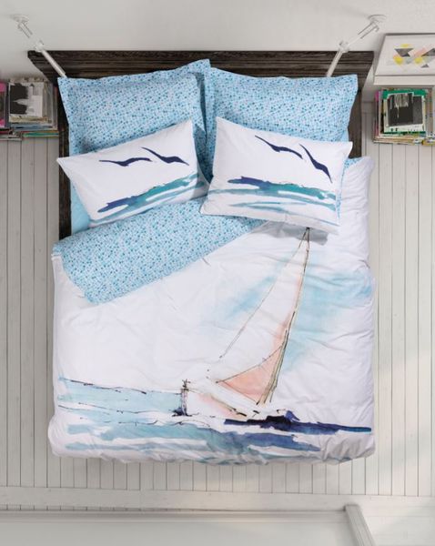 Комплект постільної білизни Cotton Box Maritime Sail Mavi 200x220 010077820 010077820 фото