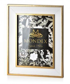 Фоторамка Фото 12х18см 24х19х1,5см Білий з золотим Дерево,скло 6203717 Mondex Польща 6203717 фото