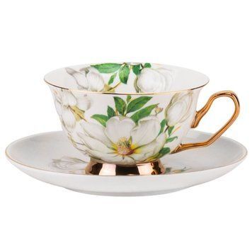 Кружка с блюдцем "Classic Grace", 200 мл Белый Керамика 6206442 Китай 6206442 фото