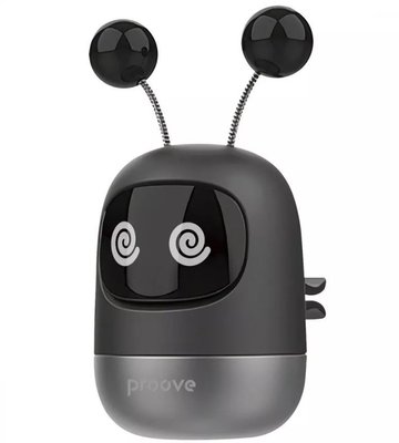Ароматизатор для автомобіля Proove Emoji Robot (у комплекті три запасні таблетки) Чорний, Пластик 6204934 Китай 6204934 фото