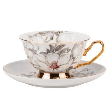 Кружка с блюдцем "Delicate Vintage", 200 мл Белый Керамика 6206445 Китай 6206445 фото