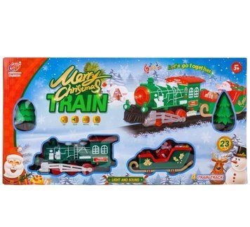 Різдвяний паровоз з музикою "Merry Christmas", 132 см Різний Пластик 6205781 Китай 6205781 фото