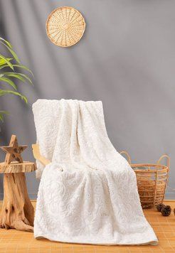 Плед Cotton box Emboss Krem 220x240 6206776 6206776 фото