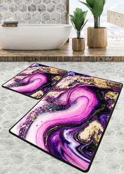 Набір килимків для ванної кімнати Chilai Home PASTRY BANYO HALISI DJT 60x100+50x60 110024120 110024120 фото