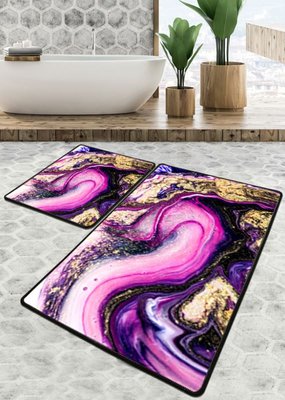 Набір килимків для ванної кімнати Chilai Home PASTRY BANYO HALISI DJT 60x100+50x60  110024120 110024120 фото