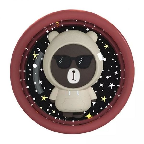 Ароматизатор для автомобіля Space Bear (у комплекті дві запасні таблетки) Коричневий Пластик 6203845 Китай 6203845 фото